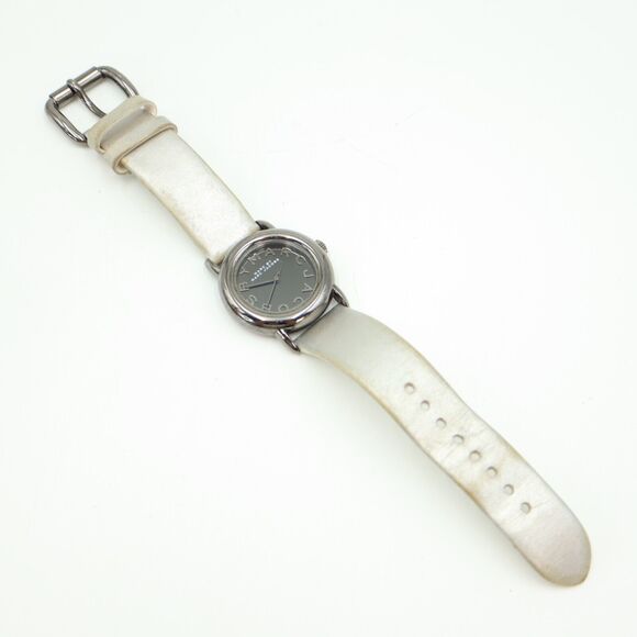 Marc Jacobs Womens Gunmetal Watch 33mm Round Leather Strap MBM1220 w New Battery main image 13